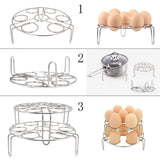 TOPOKO Set of 2 Egg Steamer Racks. Stainless Steel Kitchen Stackable Steamer Trivet