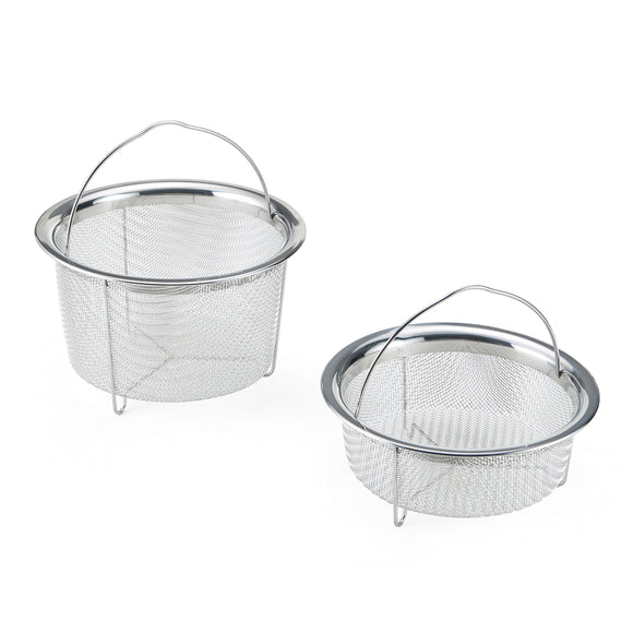 Official Mesh Steamer Baskets - Set of 2, Small and Large